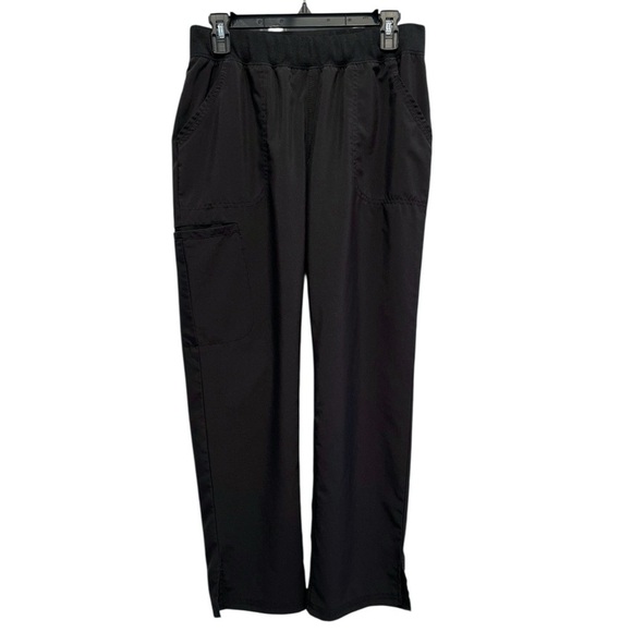 HeartSoul Women’s Mid Rise Pull On Scrub Pant Style HS075P Black Petite S or Med - Picture 5 of 7